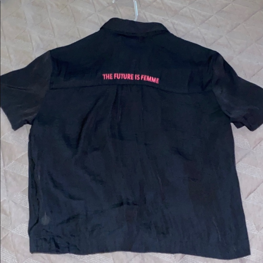 Kendall & Kylie black button shirt